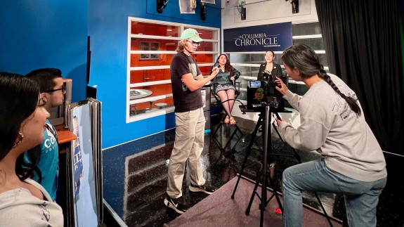 One of the 2023 Student Media Challenge grantees, Columbia College Chicago.   Photo credit: Jackie Spinner