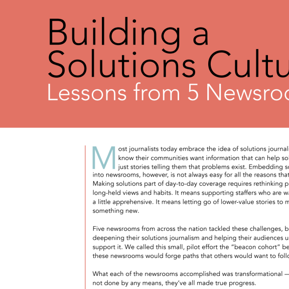 Building A Solutions Culture
